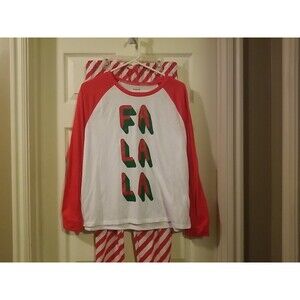 Fa La La Christmas Pajama Set Womens Medium